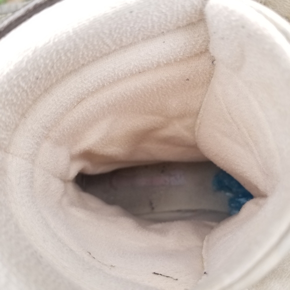 Womans Vegan Leather Beige Long Boots. Tick-Tock Design. Sz 37=6.5 - Picture 7 of 13